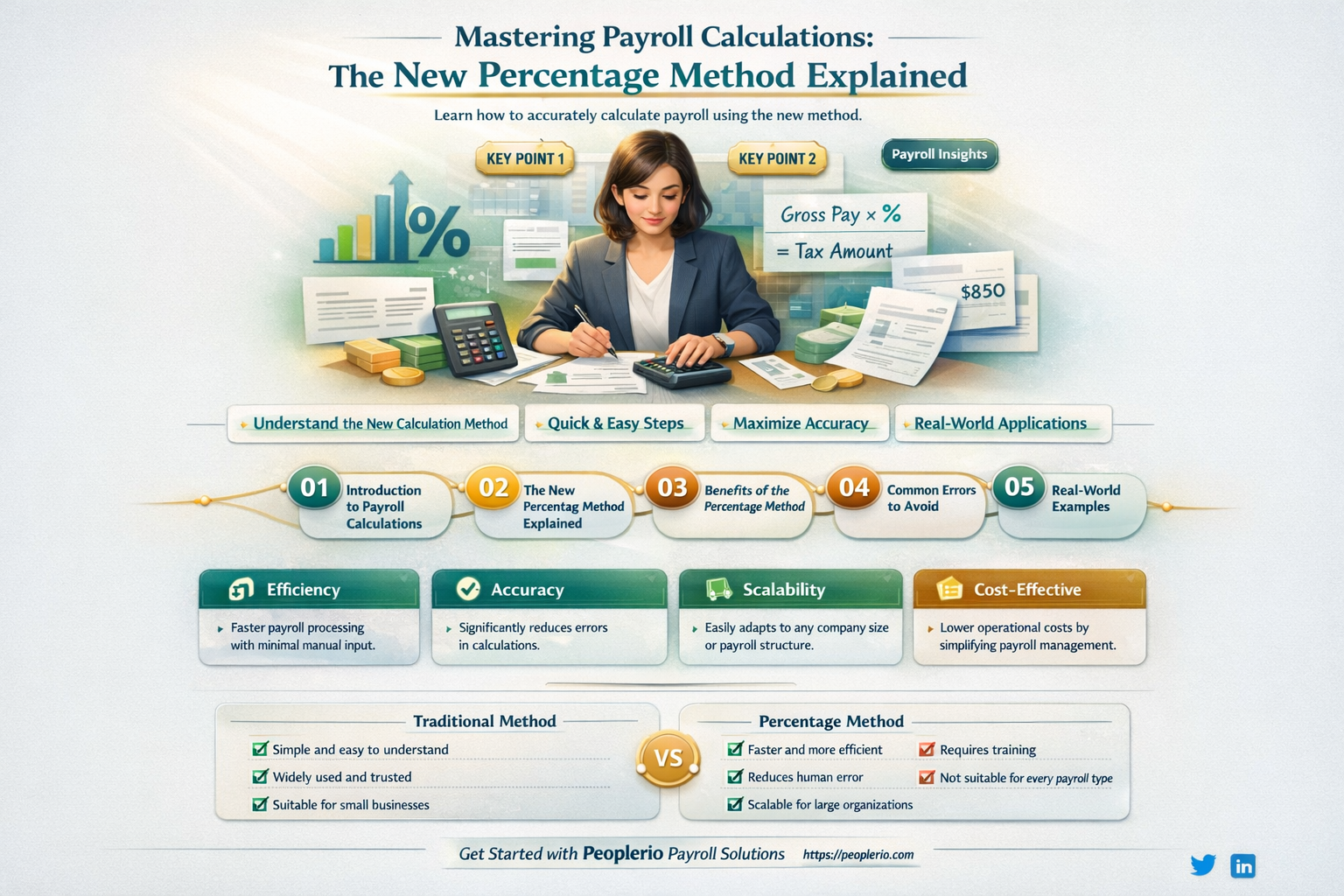 how do i calculate payroll using the new percentage method