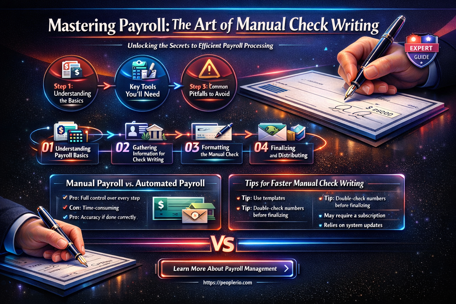 can you manually write a payroll check