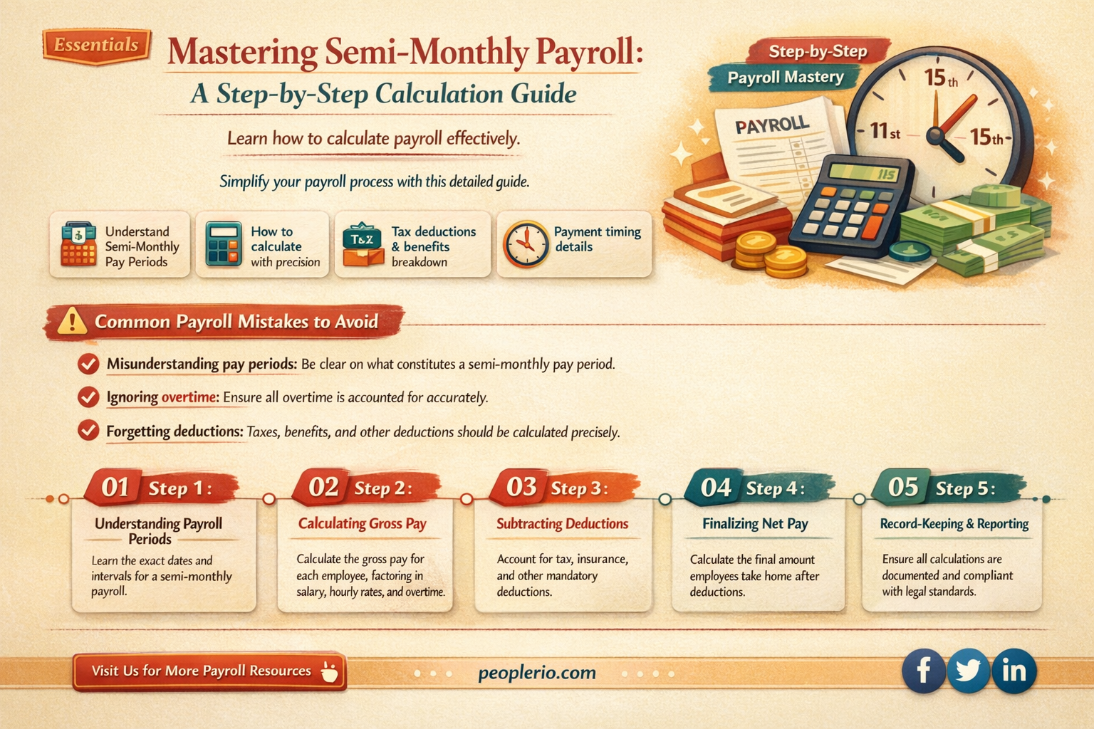 how to calculate semi monthly payroll