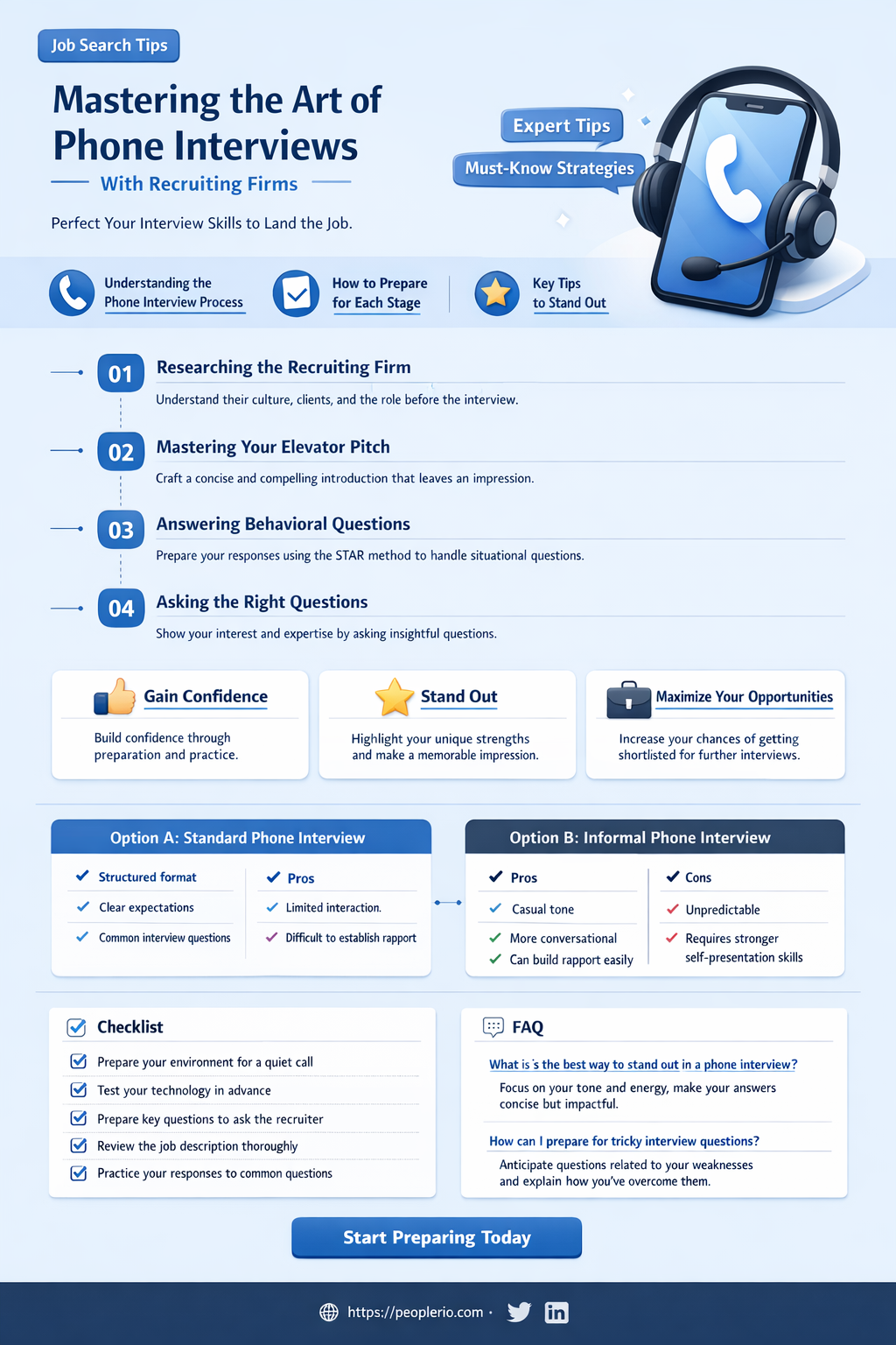 how to do a phone interview with a recruiting firm