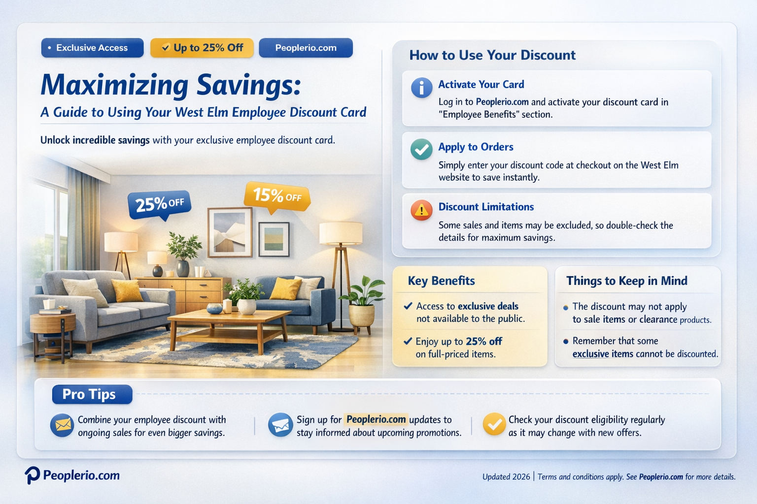 how to use your employee discount card for west elm