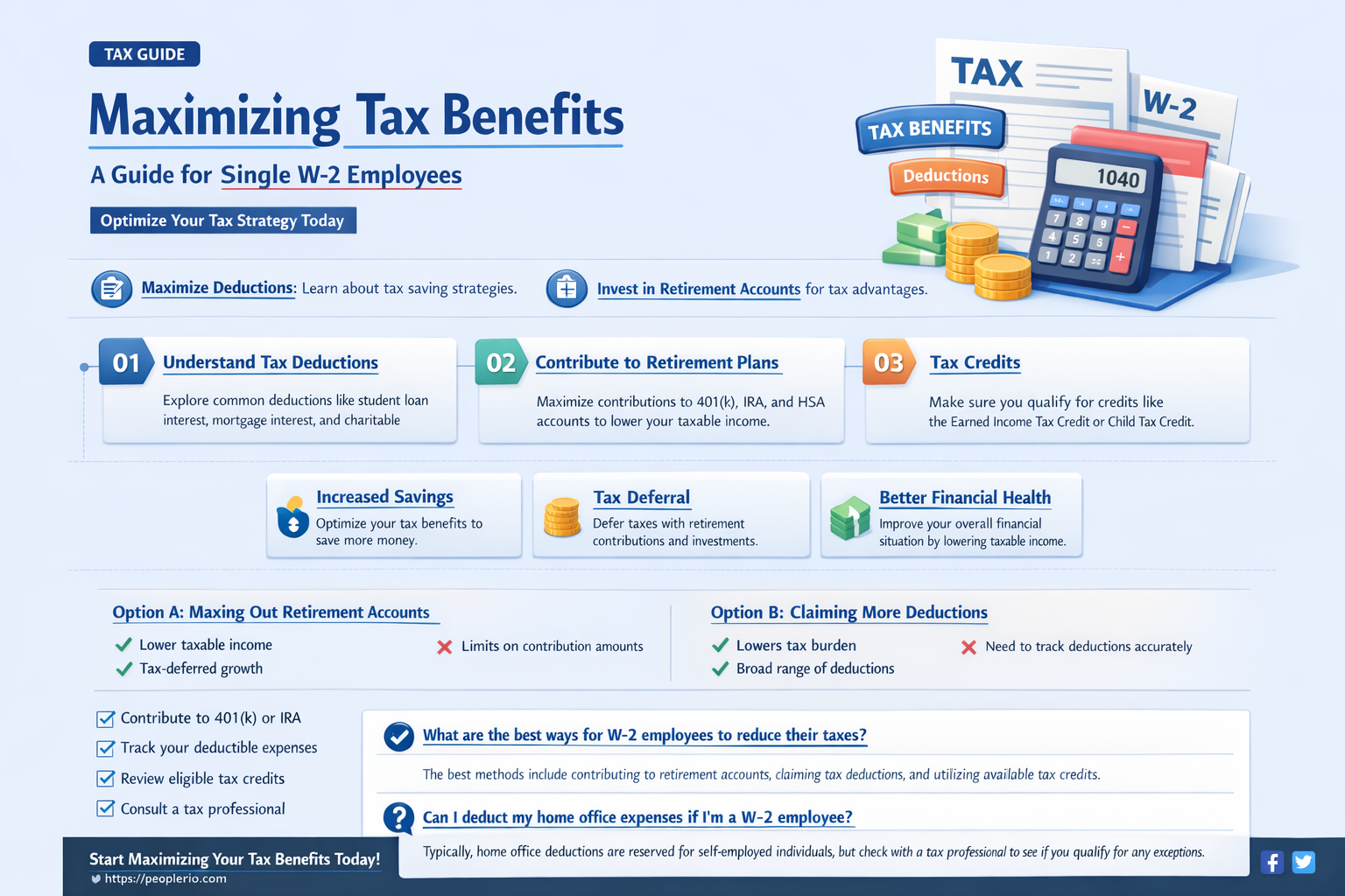 are there any tax write offs for single w-2 employee
