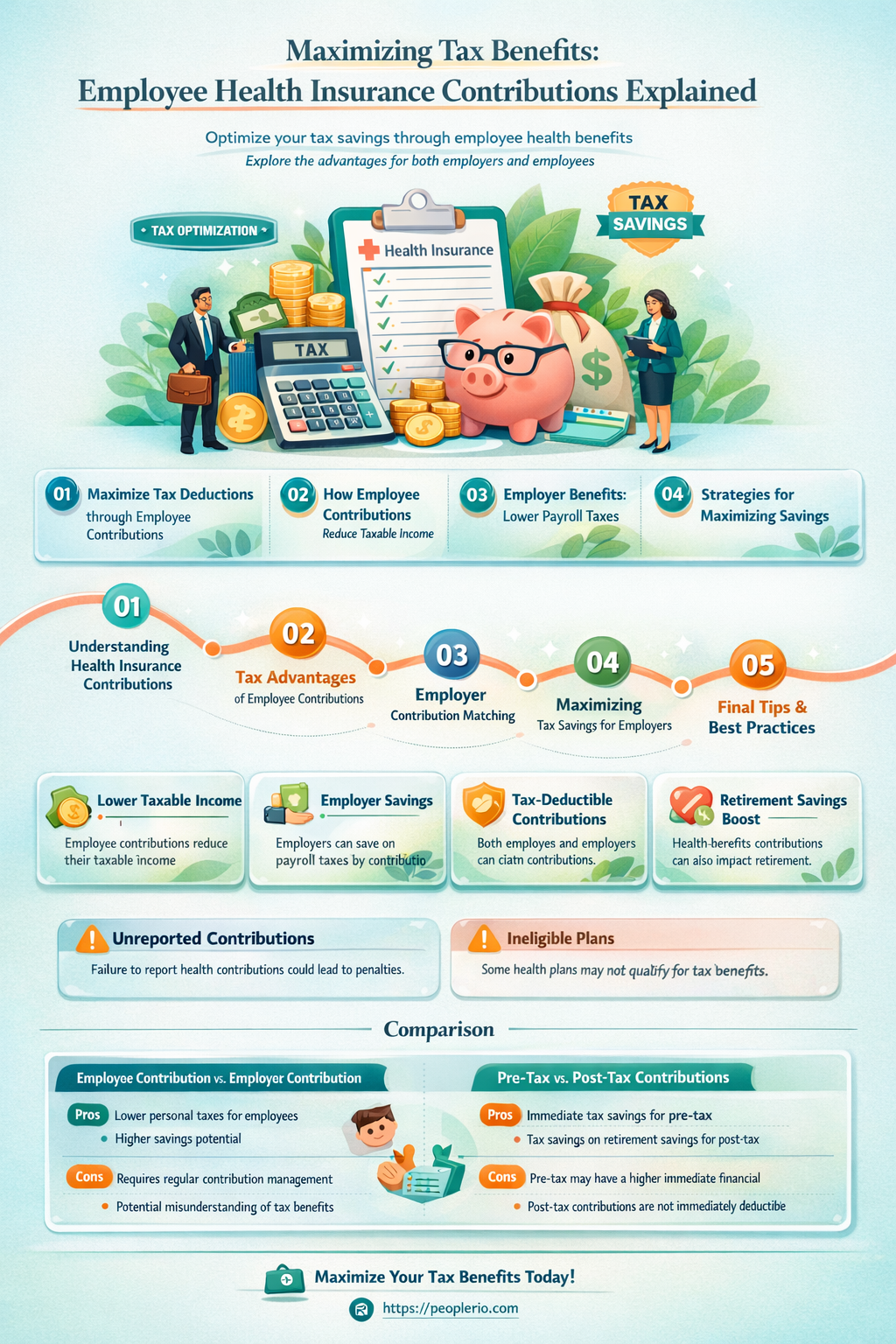 are employee contributions to health insurance tax deductible