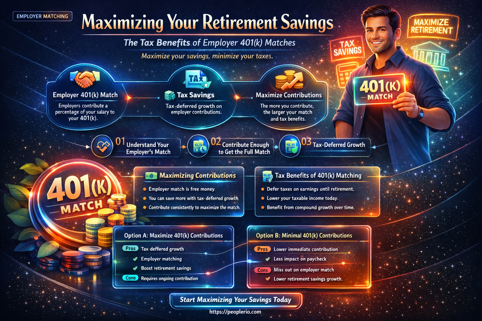 is employer 401k match tax deductible for employee