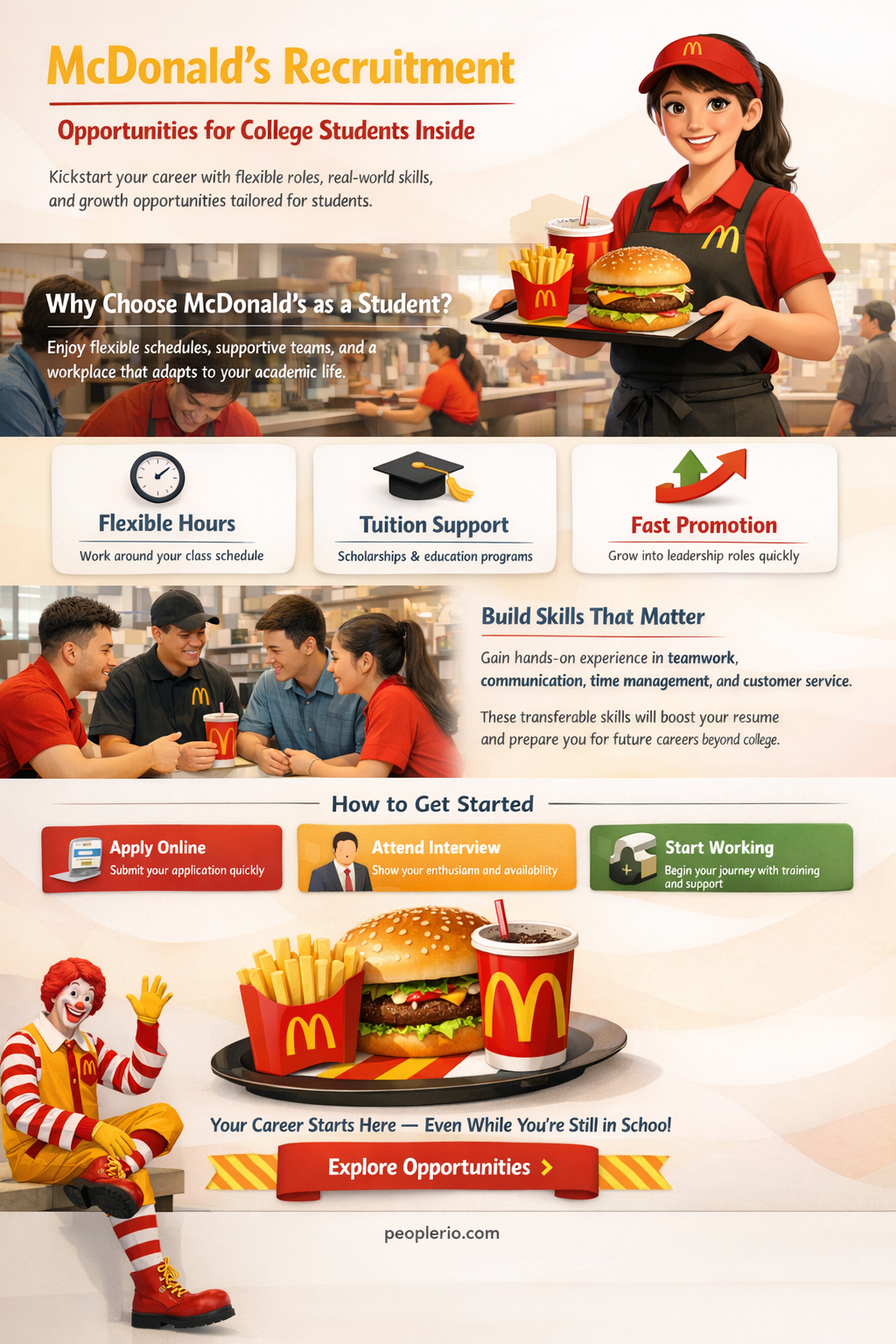 does mcdonalds recruit college students