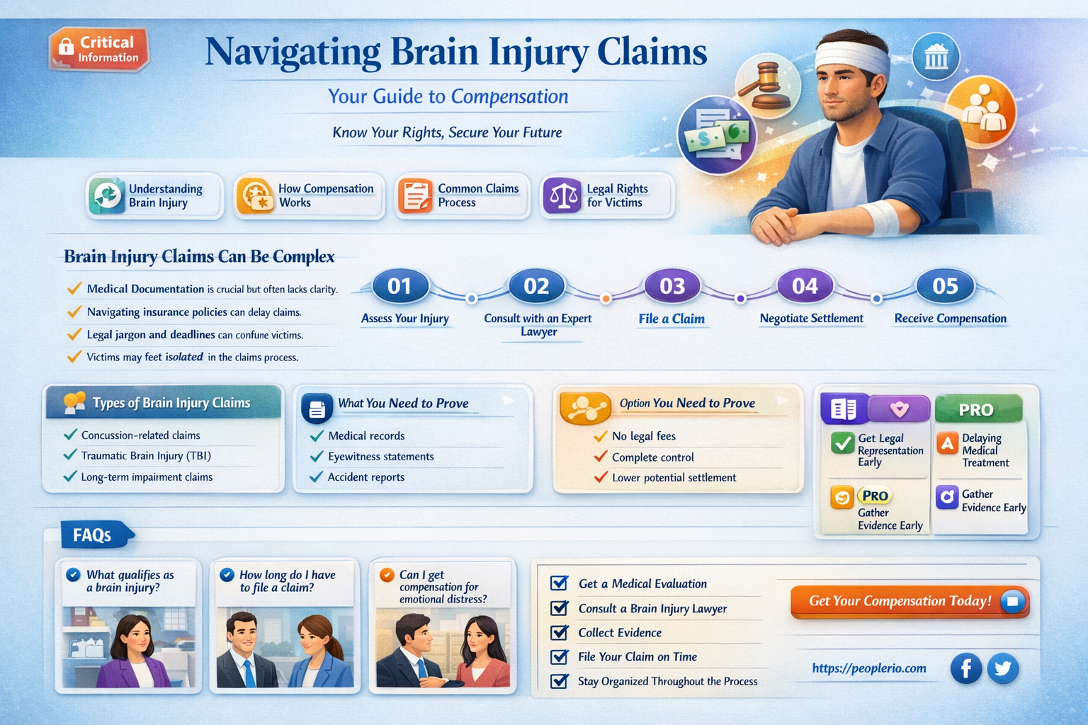 can I claim compensation for a brain injury