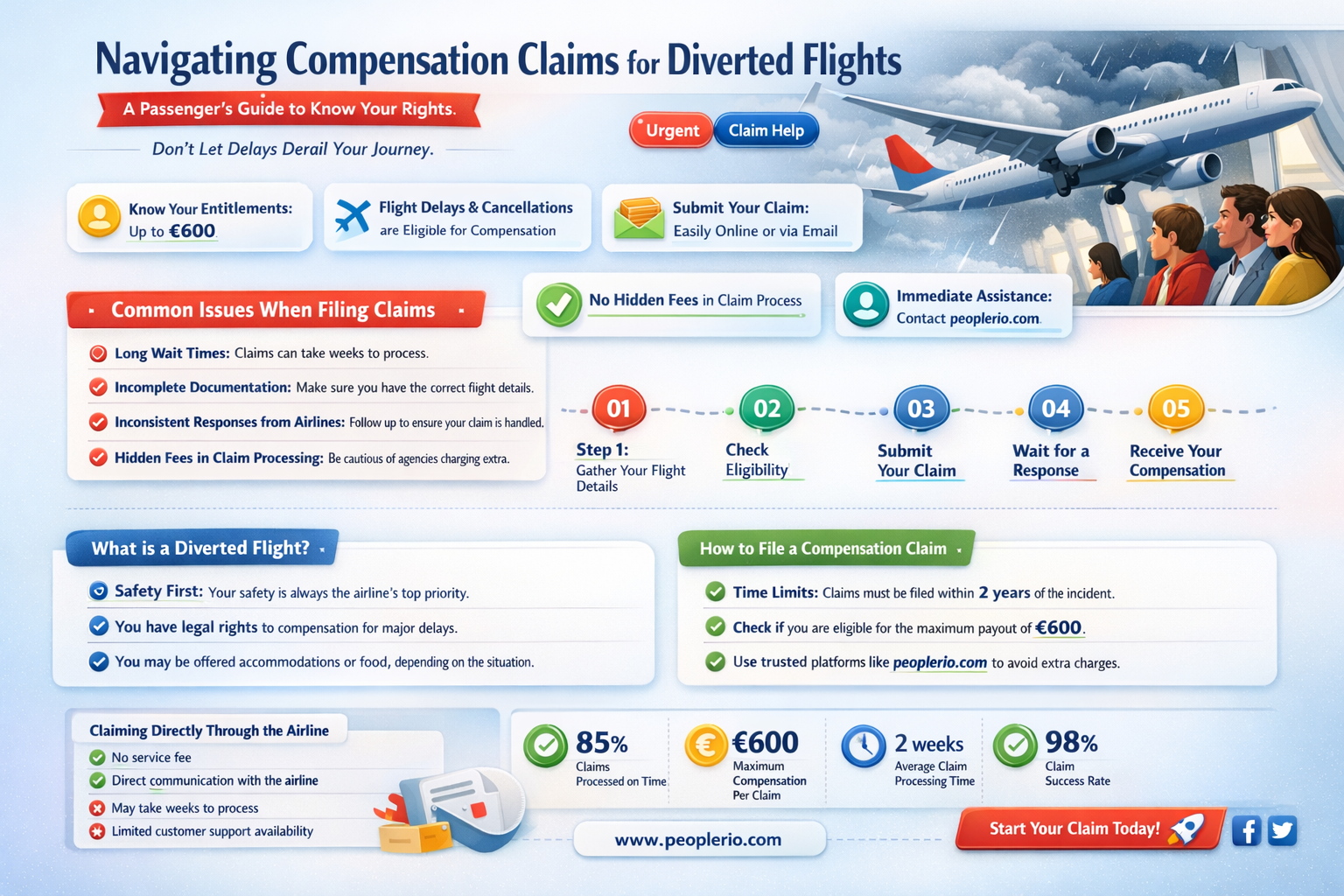 can I claim compensation for a diverted flight