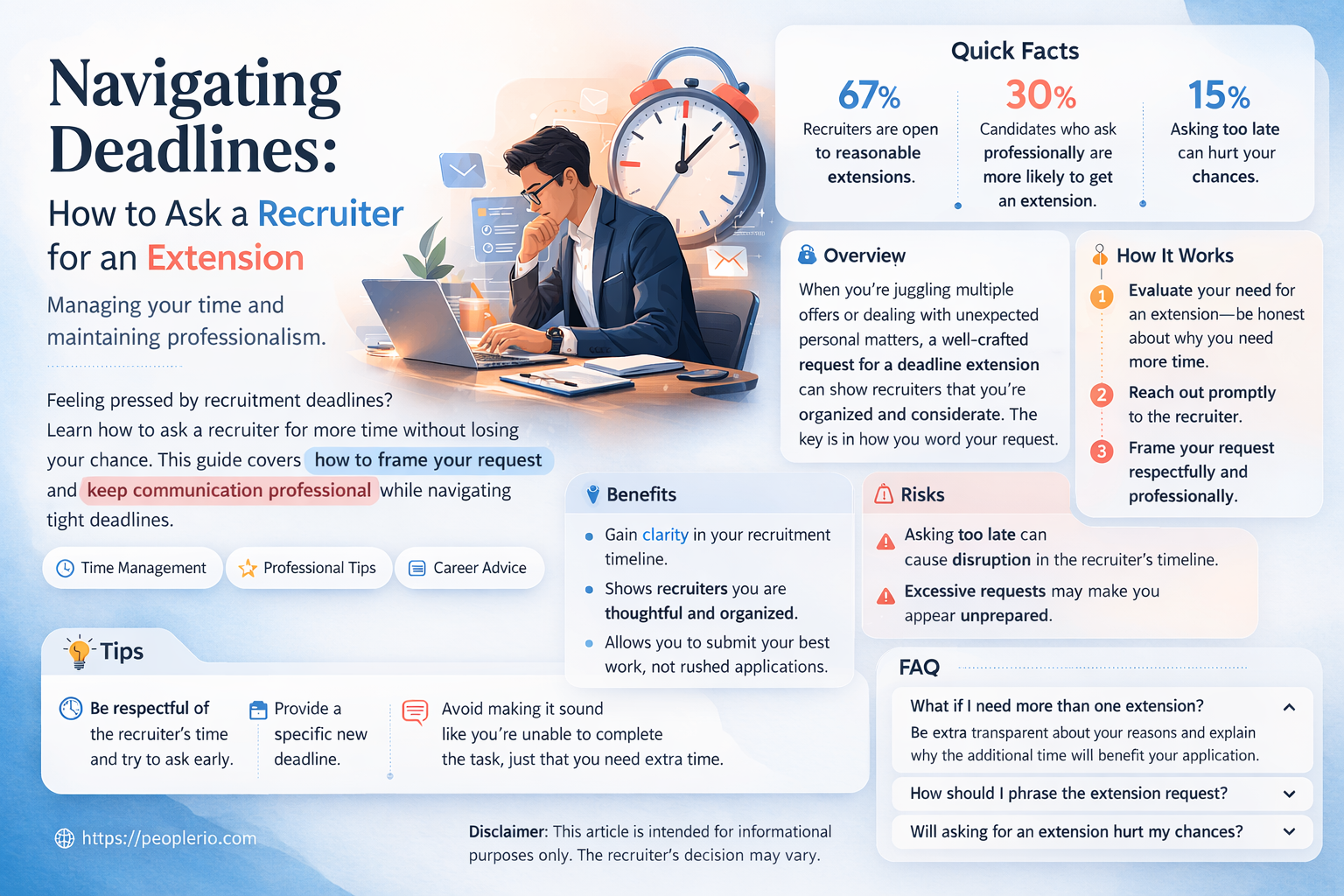 how to ask a recruiter when the deadline