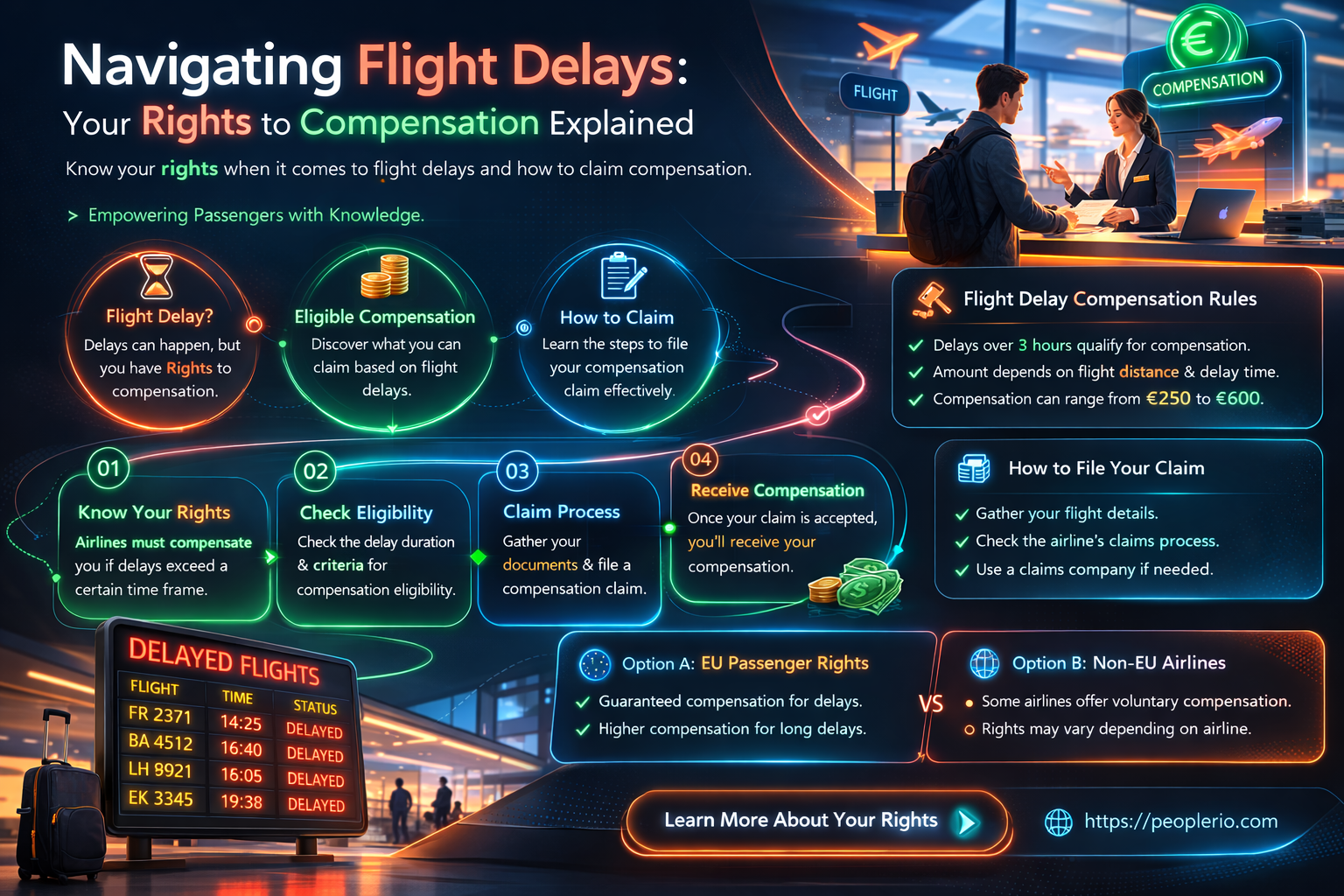 can I claim compensation if I miss a connecting flight