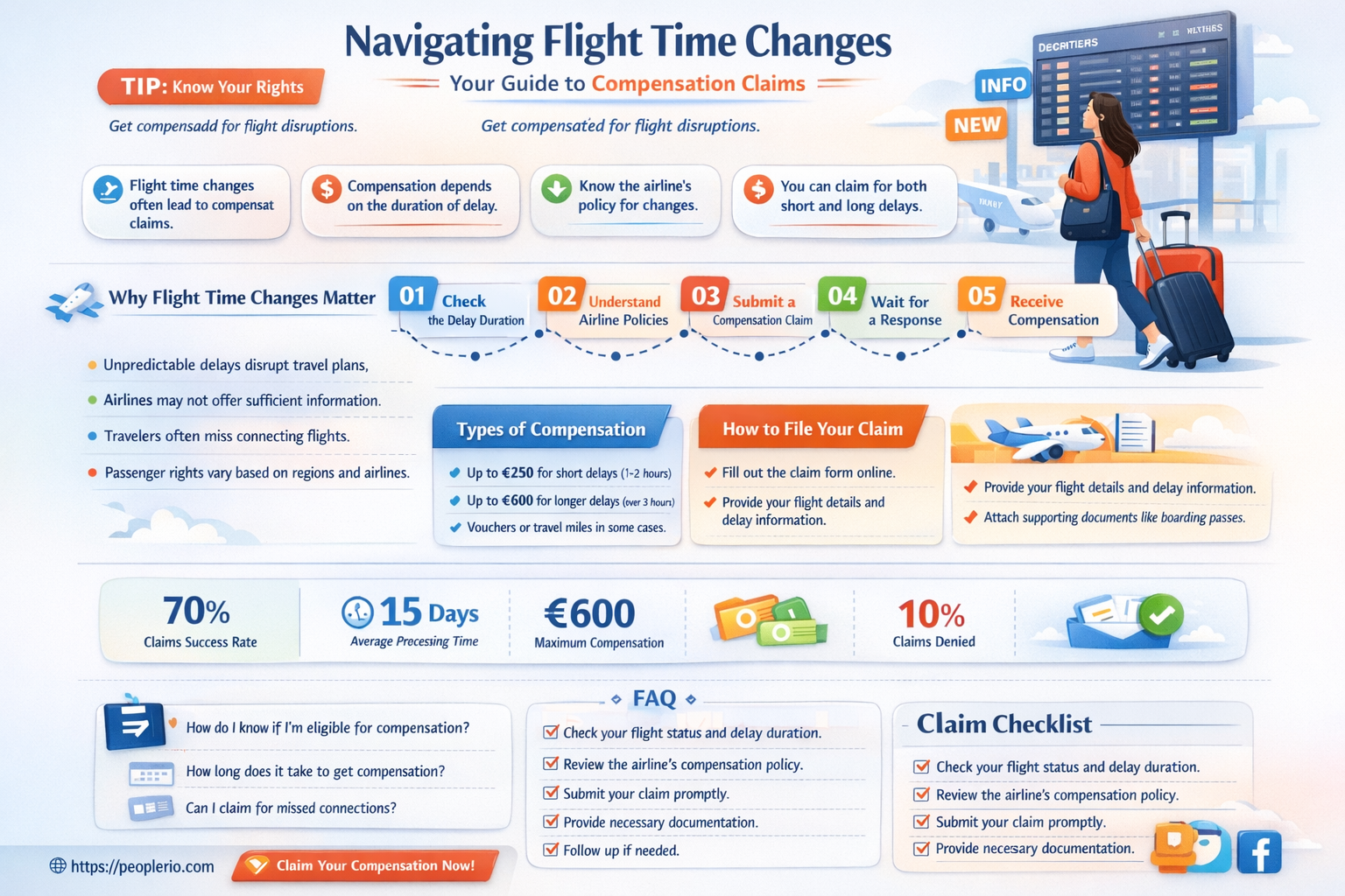 can you claim compensation for flight time changes