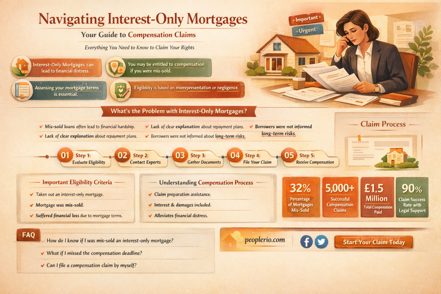 can I claim compensation for interest only mortgage