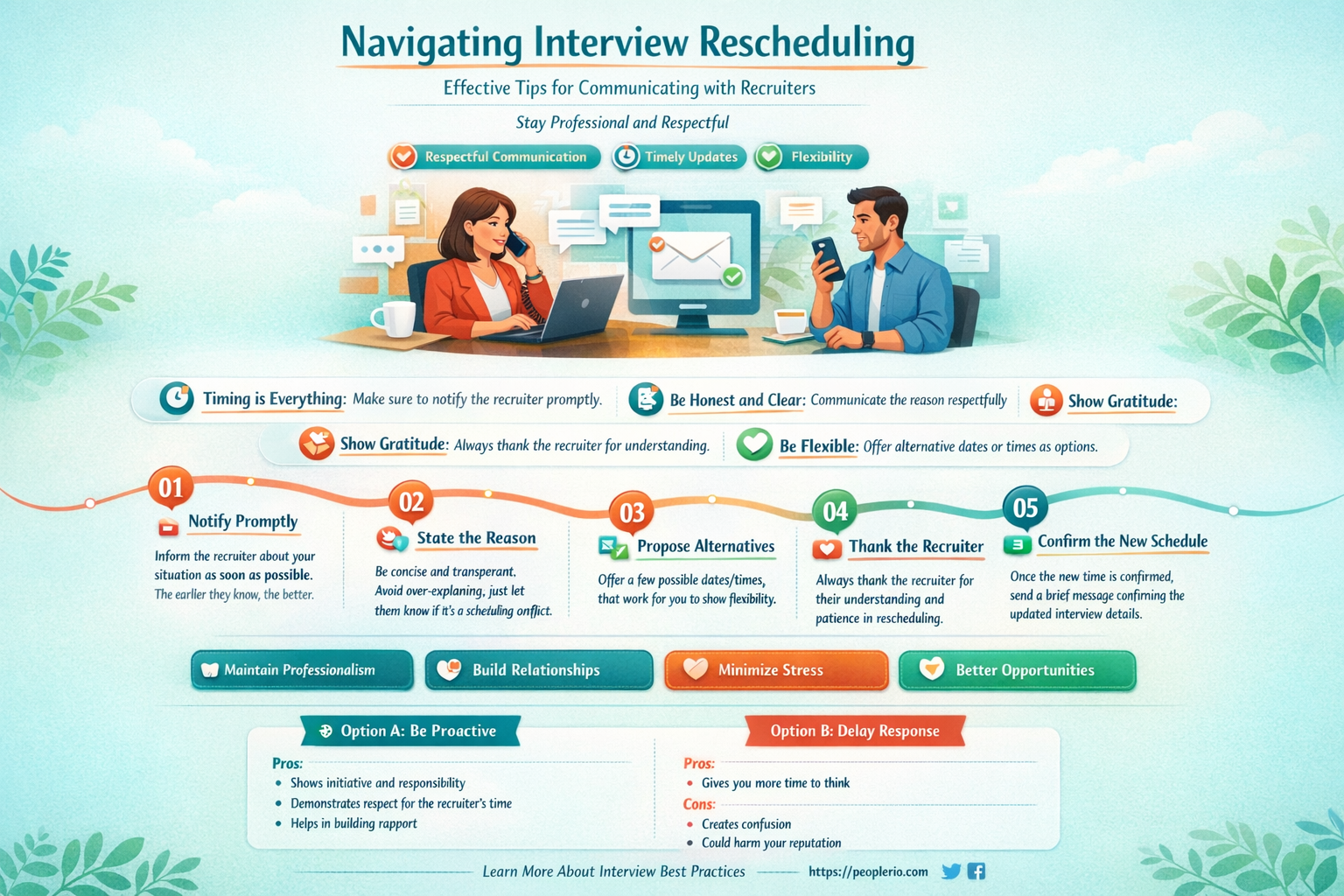 how to contact recruiter who reschedules interview