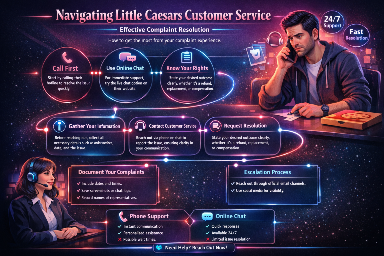 how can i contact little caesars customer service for complaints
