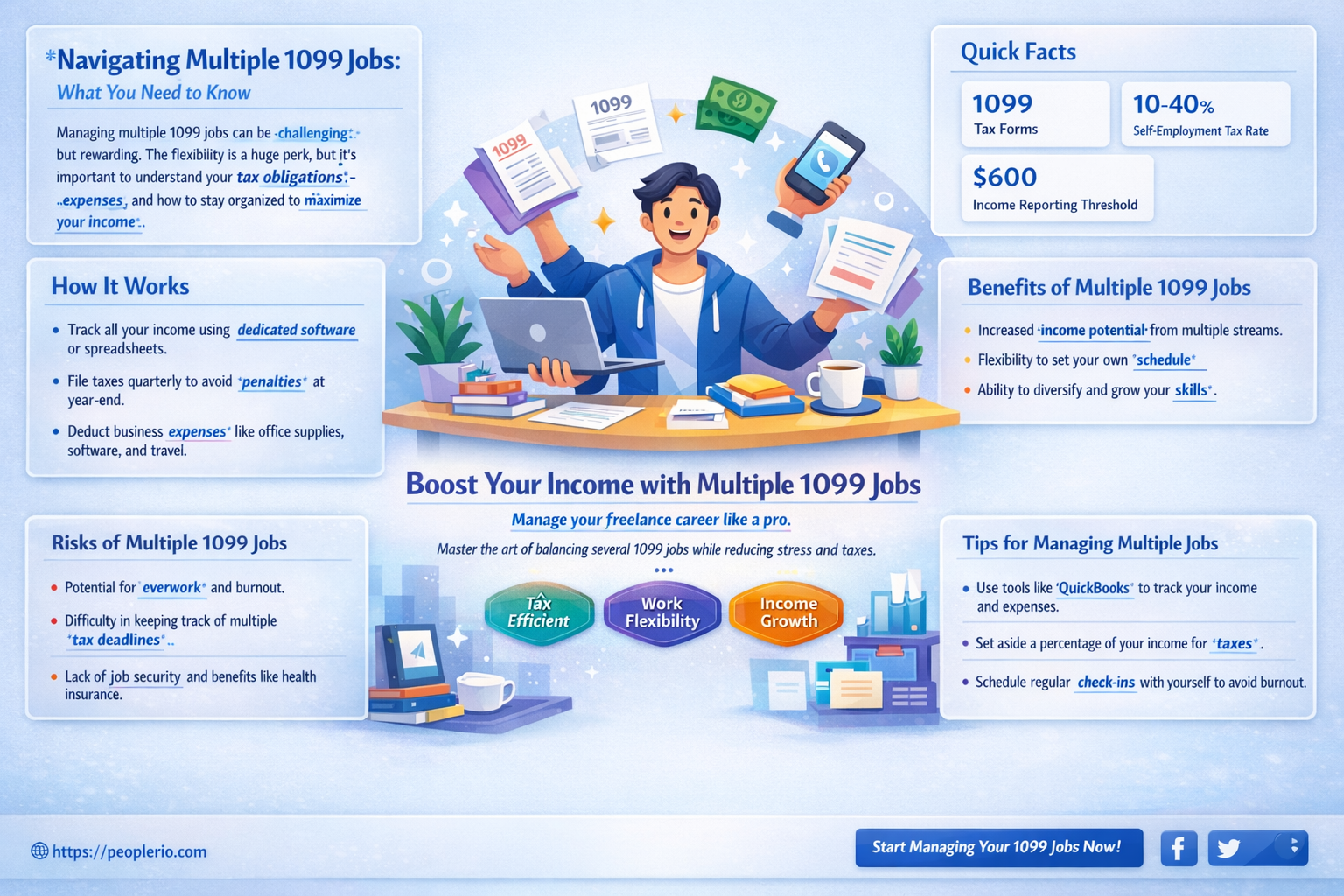 can a 1099 employee work for two companies