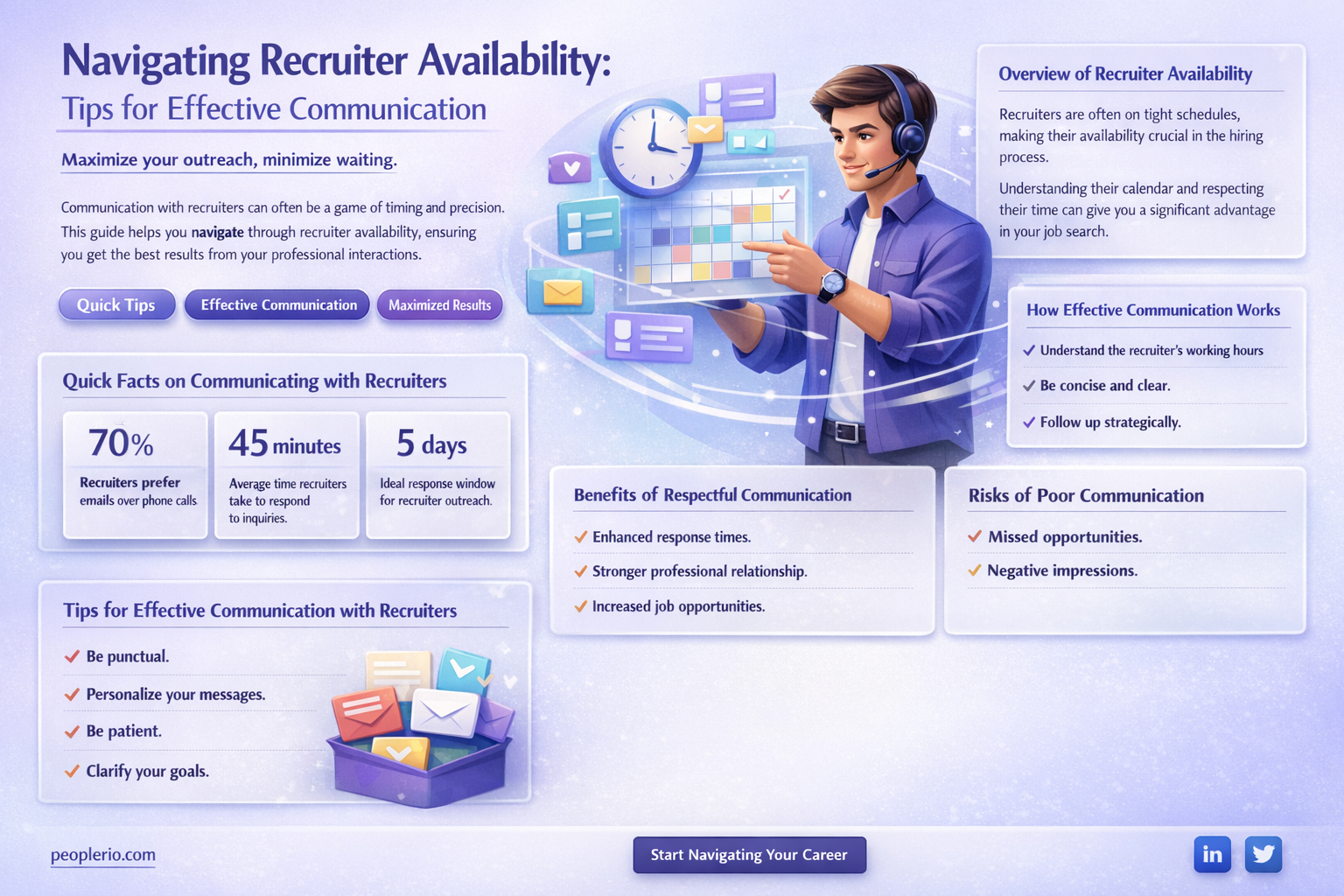 how to ask a recruiter about their availability