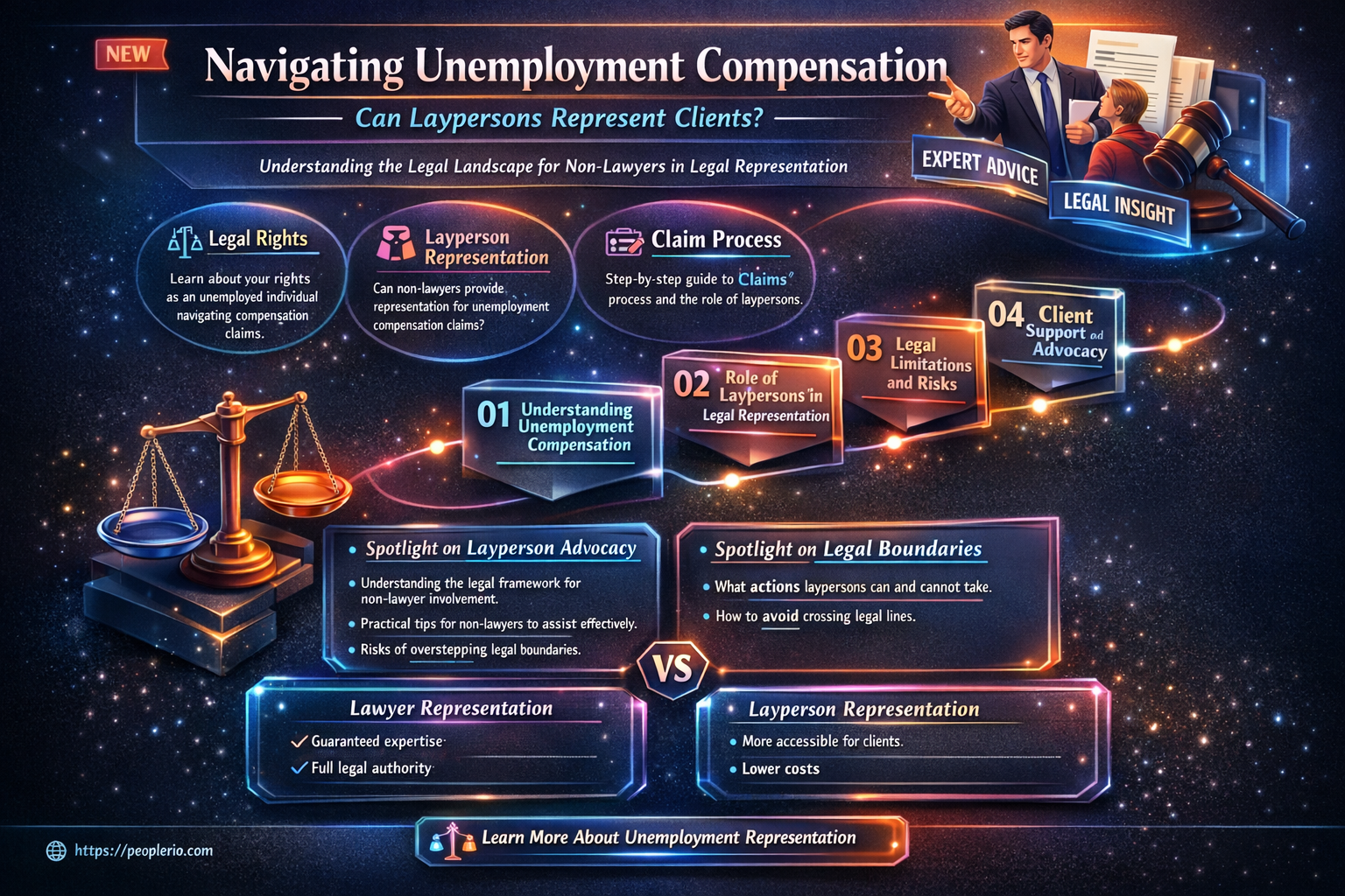 can a lay person represent clients in unemployment compensation