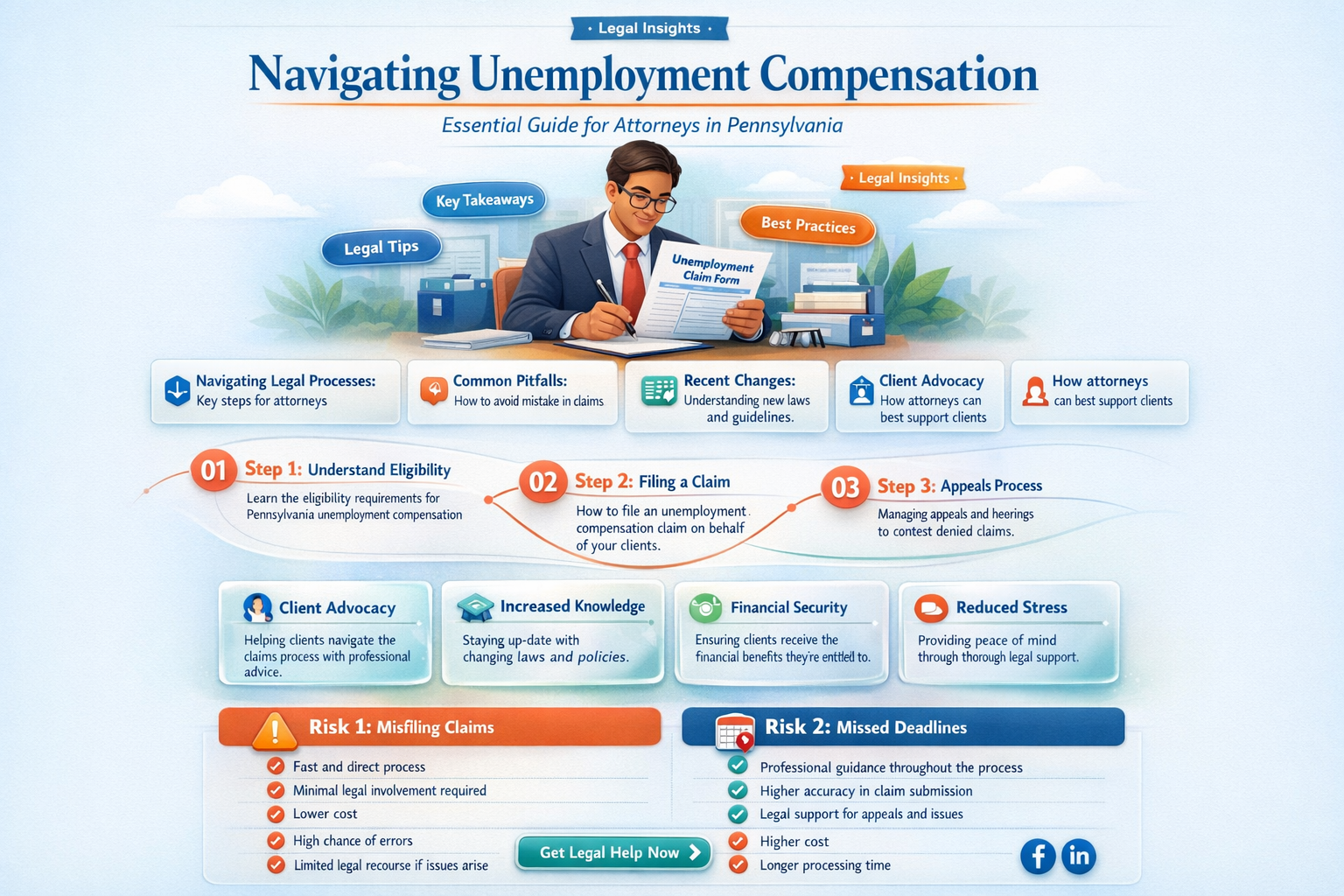 can an attorney collect unemployment compensation in Pennsylvania