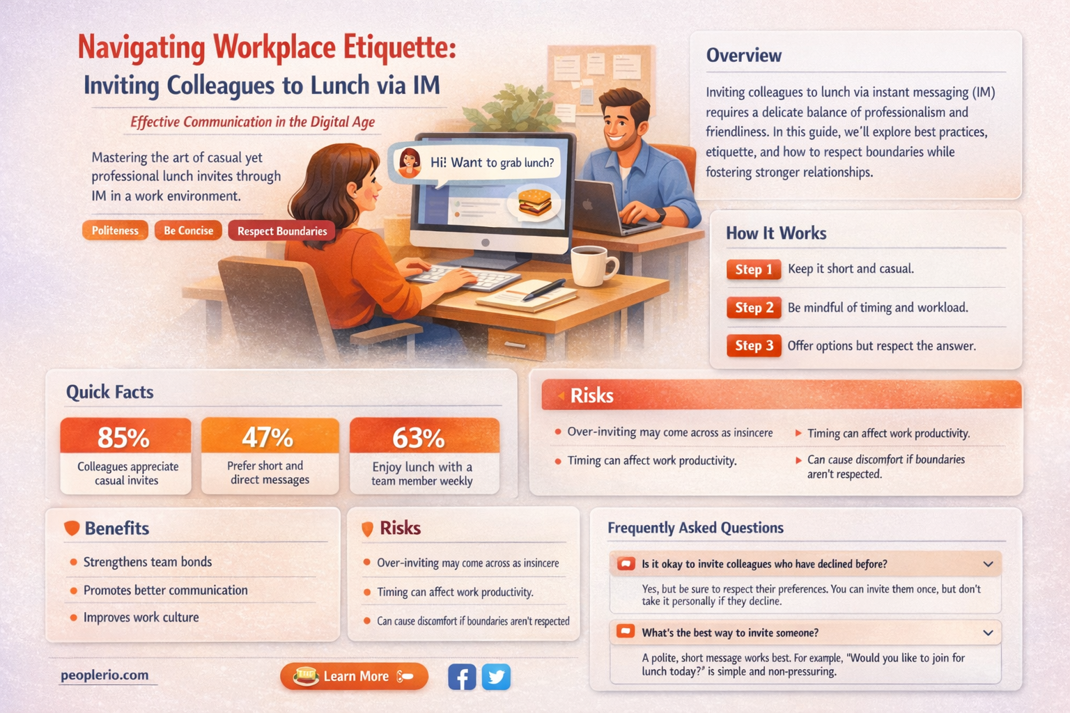 can you ask an employee to lunch via im