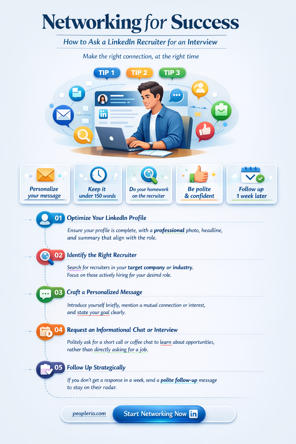 how ask linkdin recruiter for a interview
