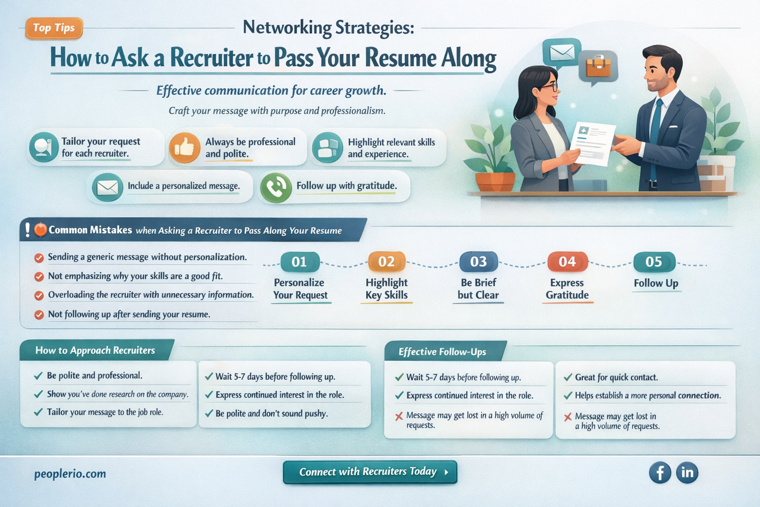 how to ask a recruiter to pass your resume along