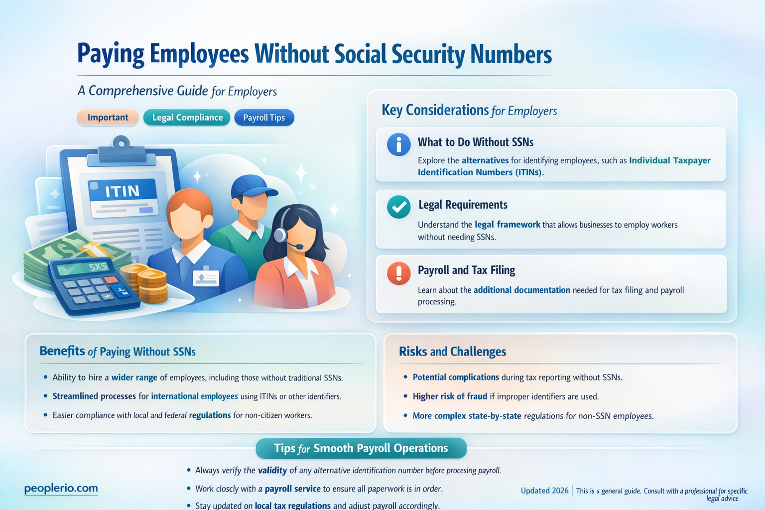 how to pay an employee without a social security number