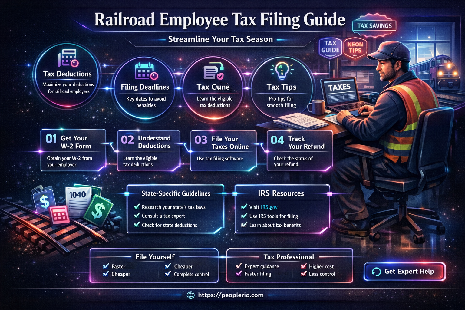 how to file taxes for railroad employee