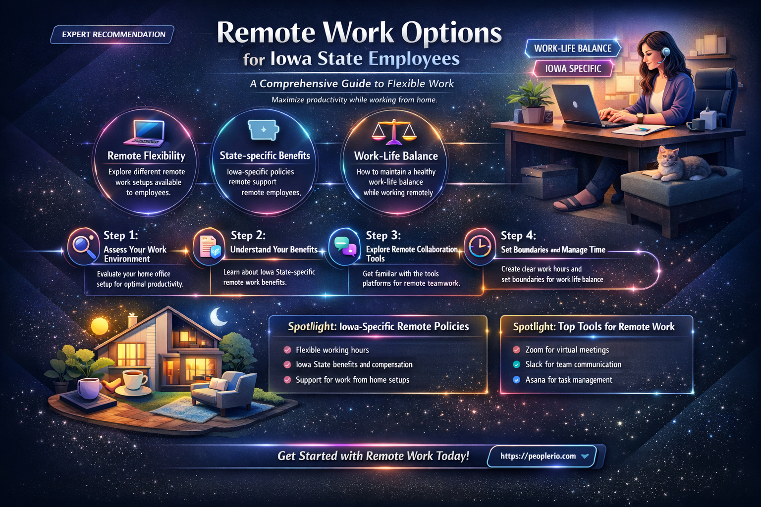 can a state of iowa employee work from home