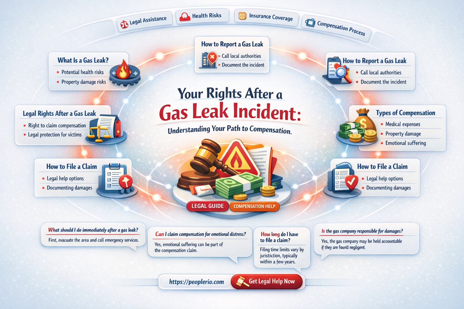 can you claim compensation for a gas leak