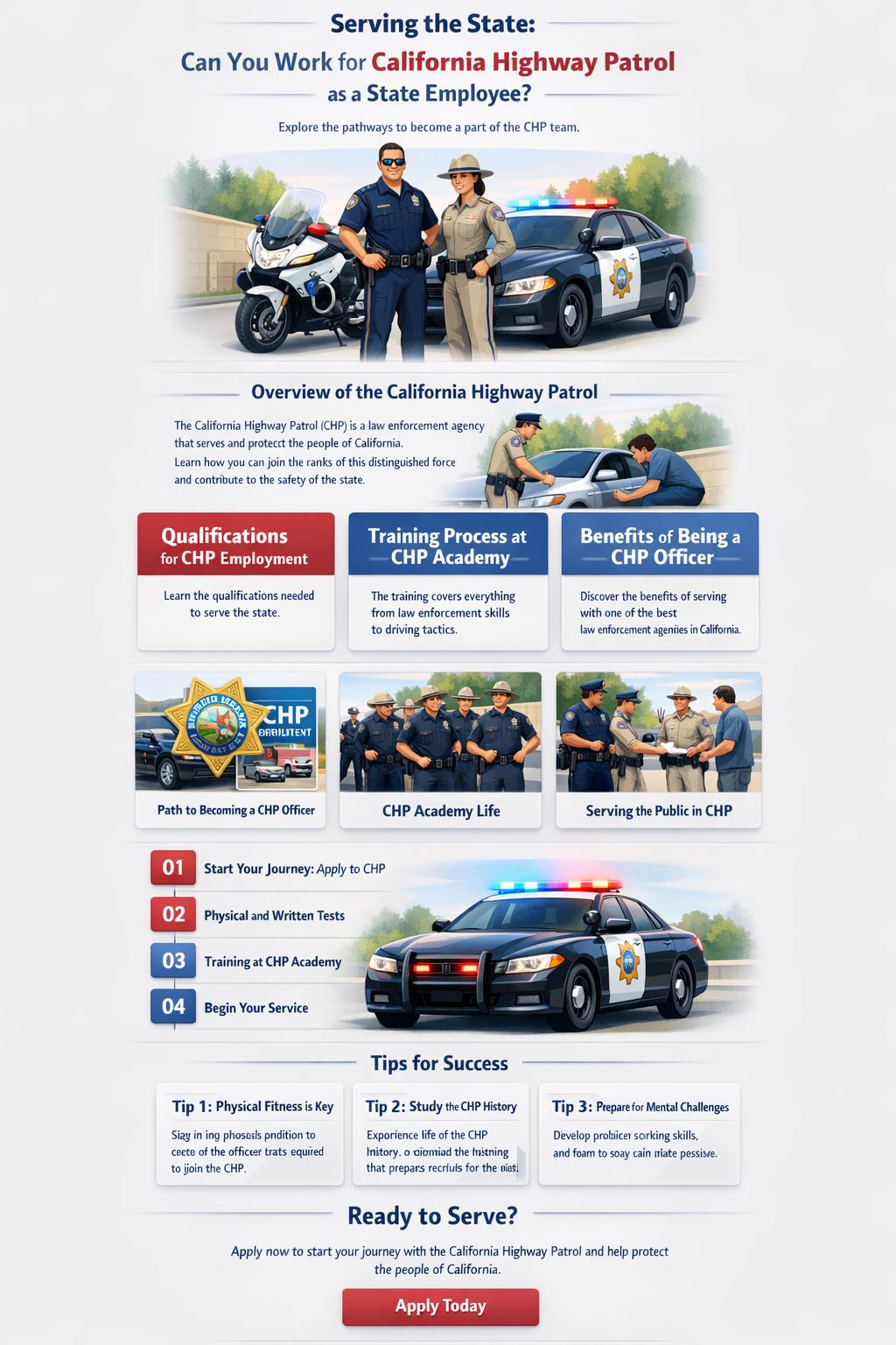 can a state employee work at california highway patrol