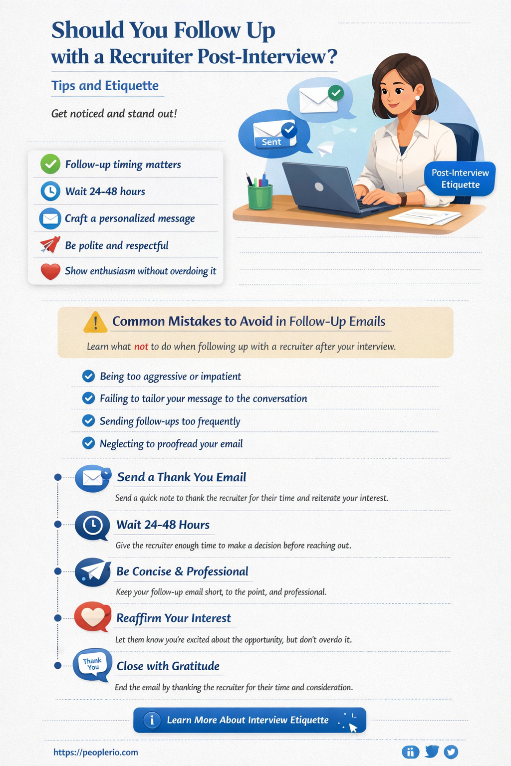 is it ok to call a recruiter after an interview