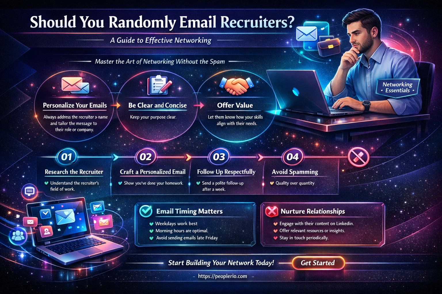 can i randomly email recruiters