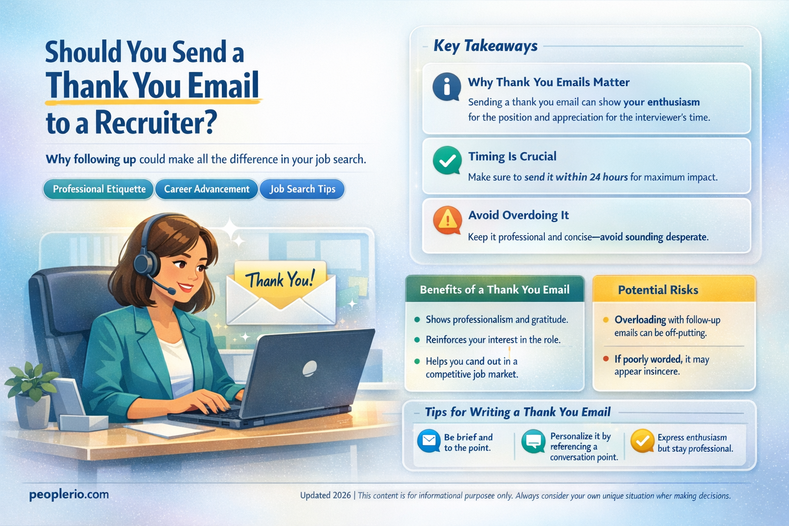 do i send a thank you email to recruiter