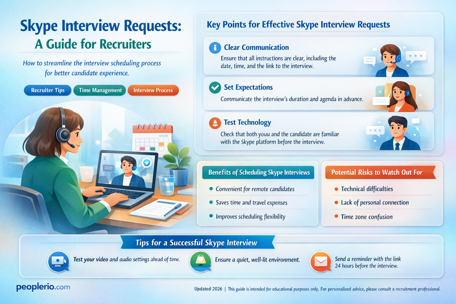 how do recruiters request skype interview