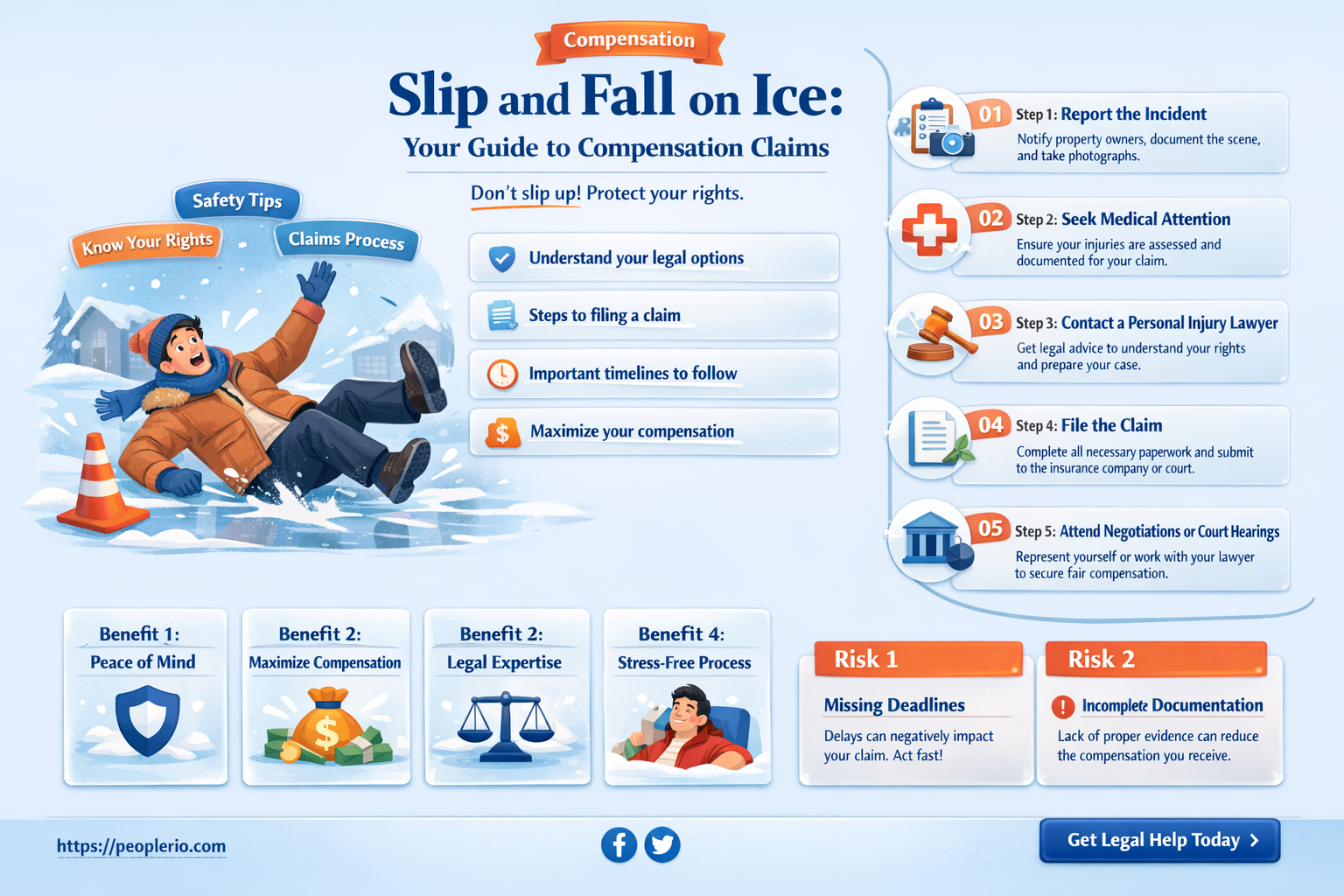 can you claim compensation for falling on ice