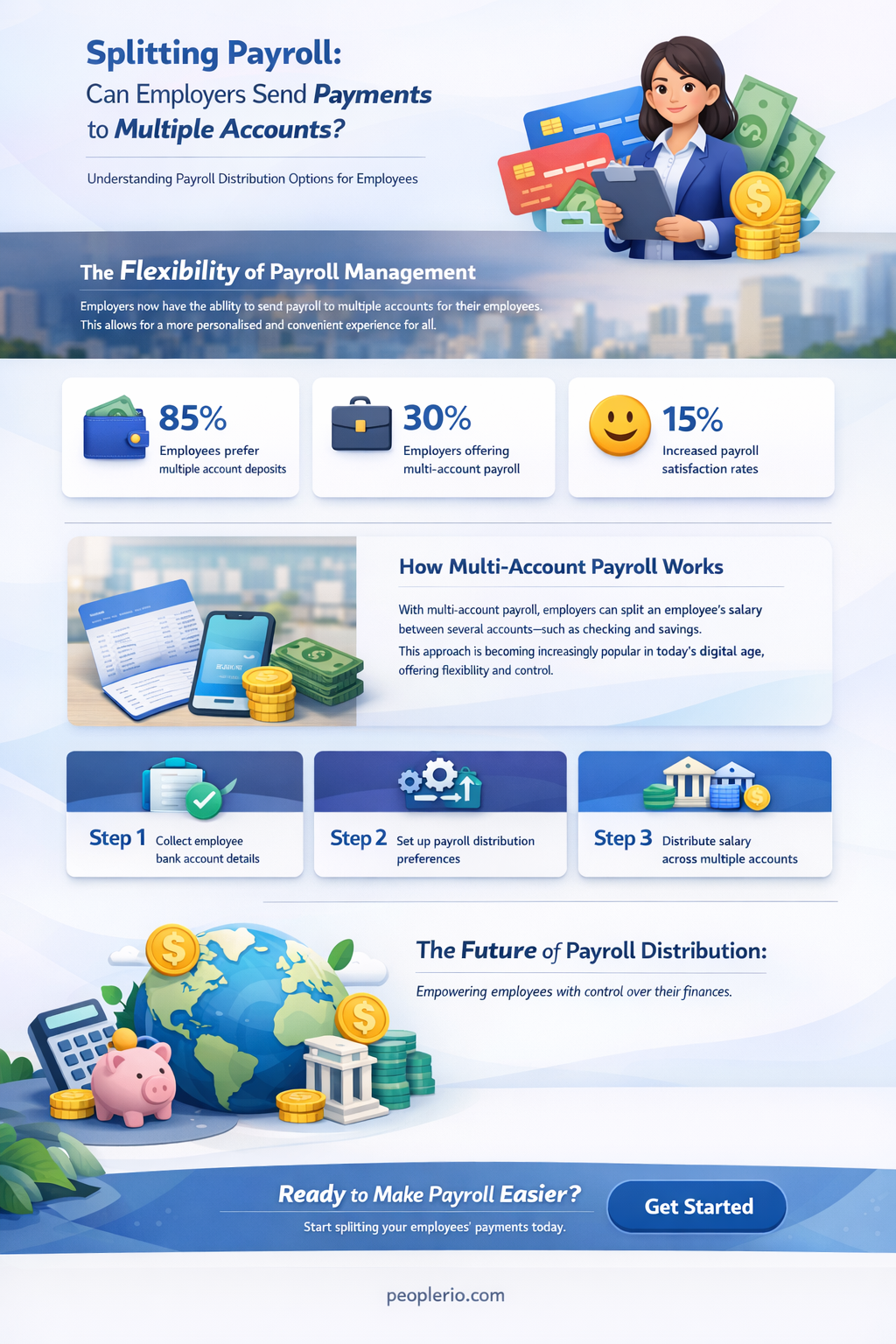 can employers send your payroll to 2 different payments