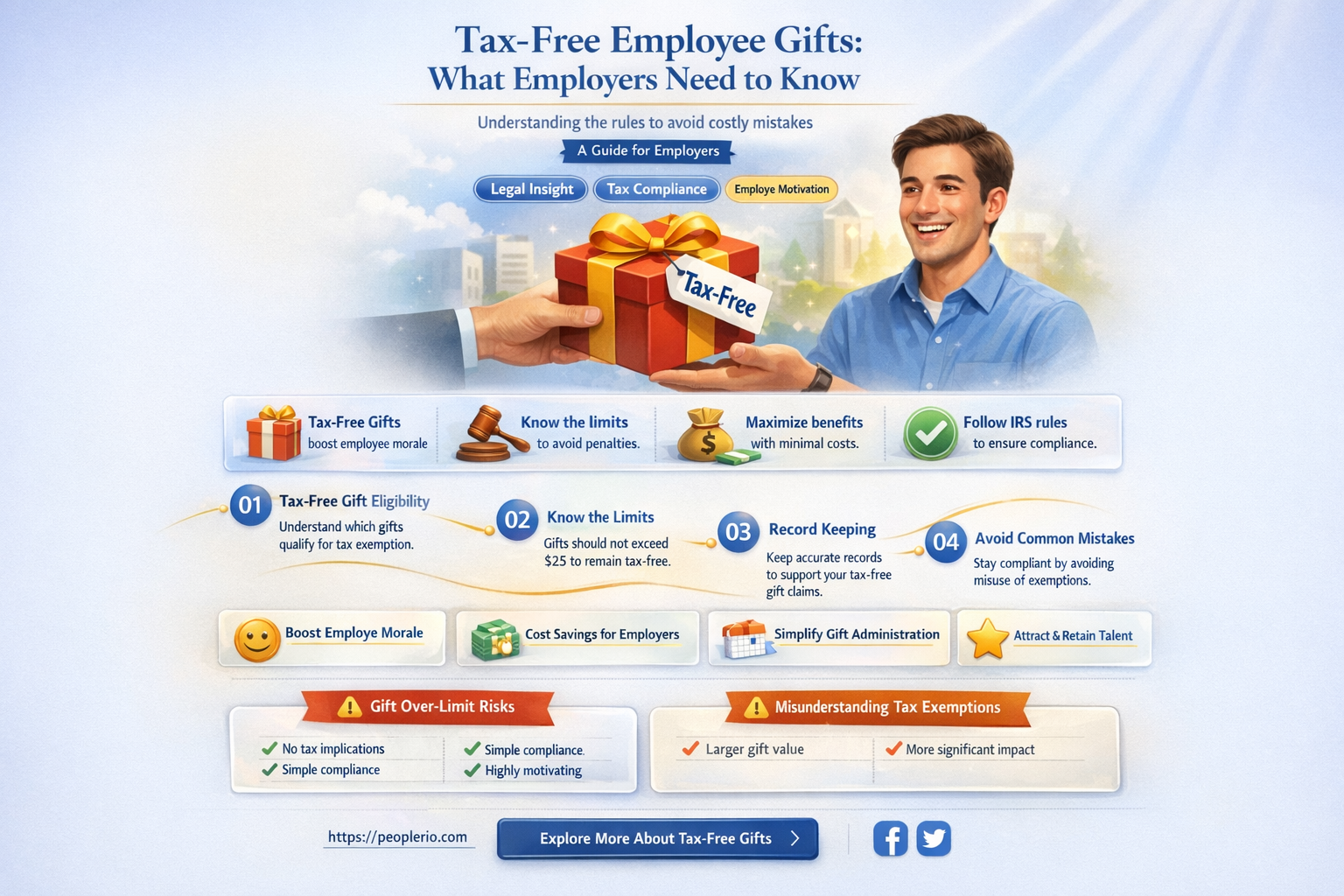 can an employer give an employee a tax free gift