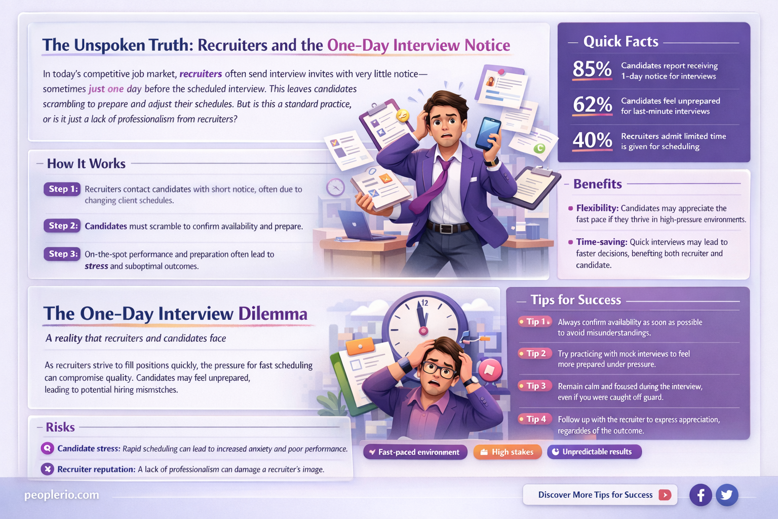 do recruiters give you one day notice for interviews