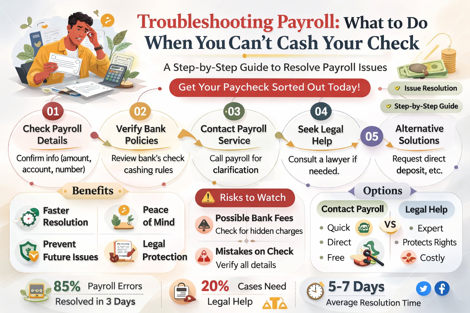 can t cash payroll check