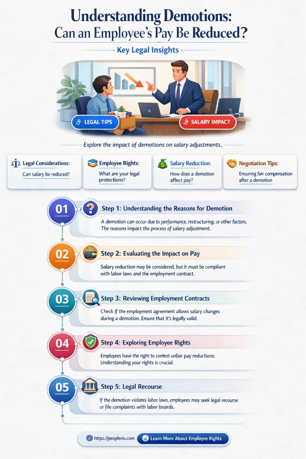 can an employee be demoted with pay reduced in salary