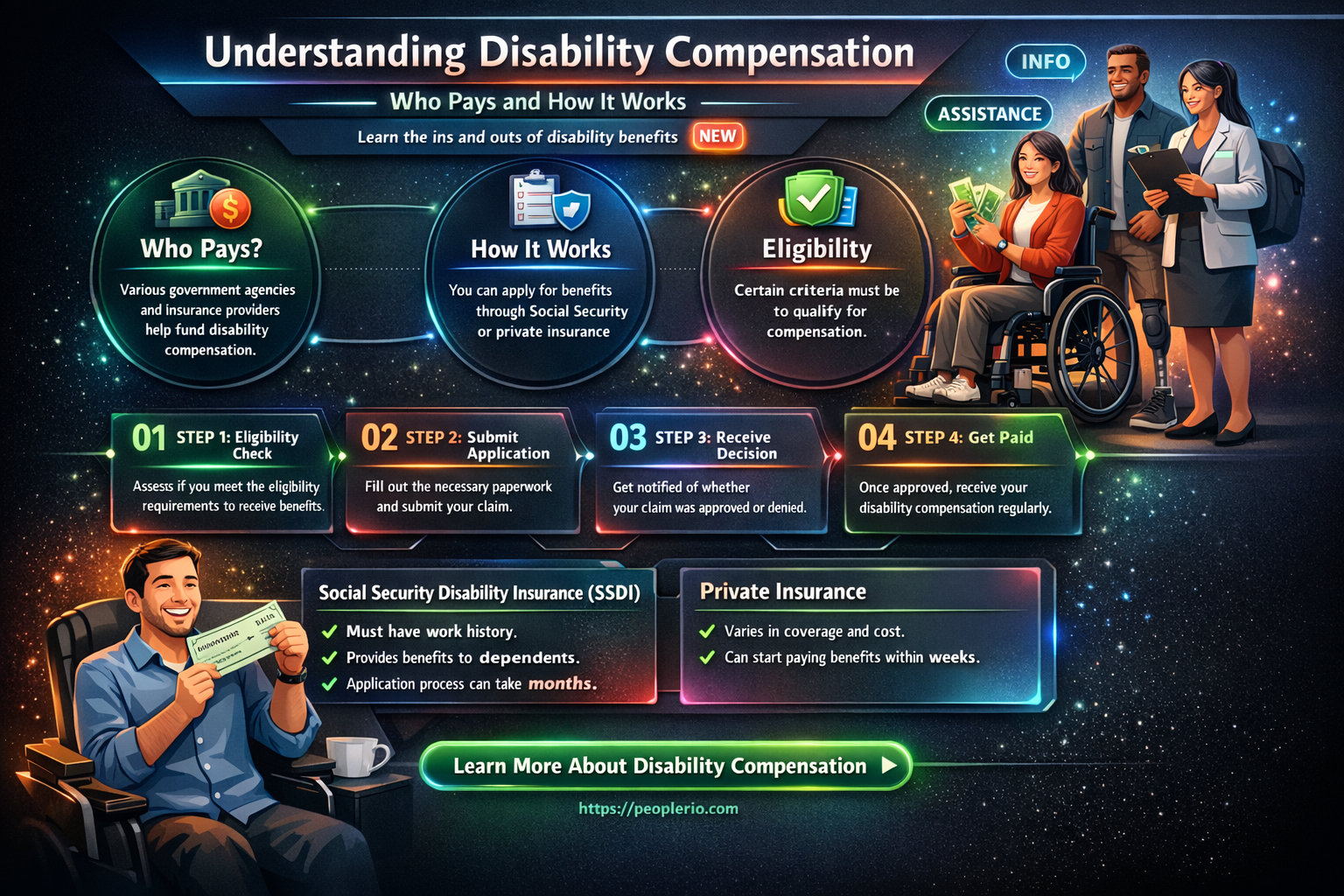 who pays disability