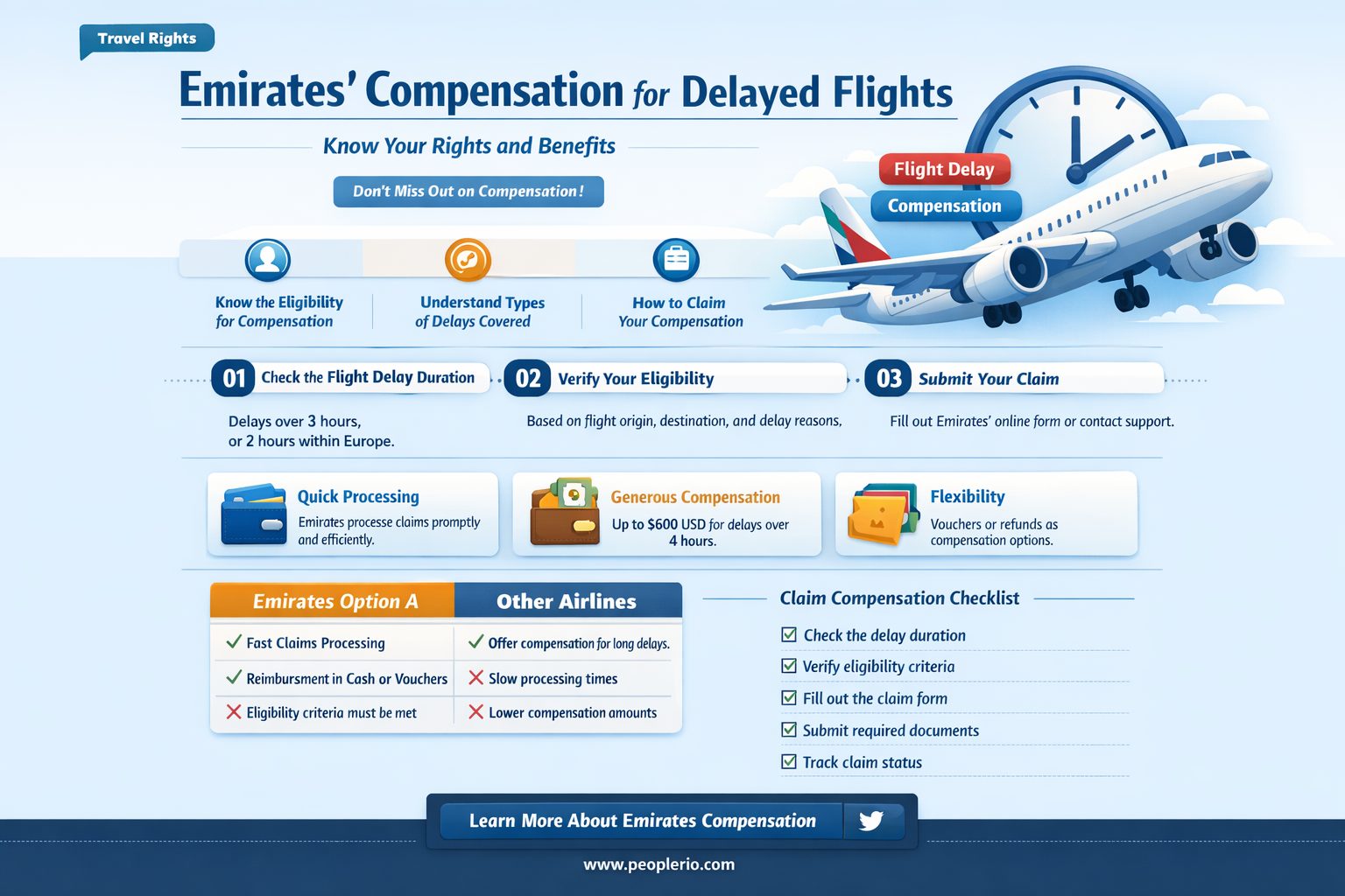 do emirates pay compensation for delayed flights