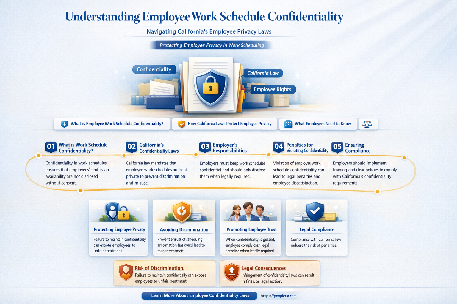 are employee work schedules confidental in california