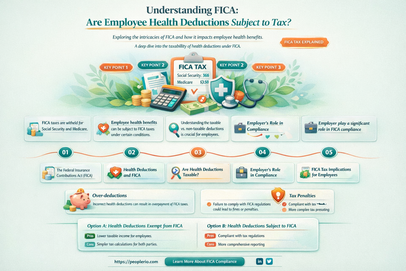 are employee health deductions subject to fica