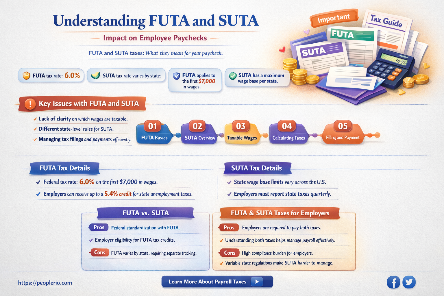 are futa and suta deducted from an employee