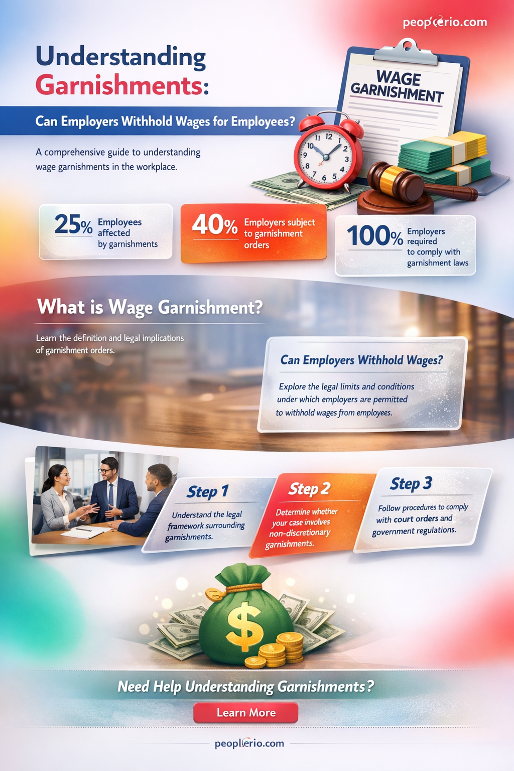 can an employer pay a garnishment for an employee
