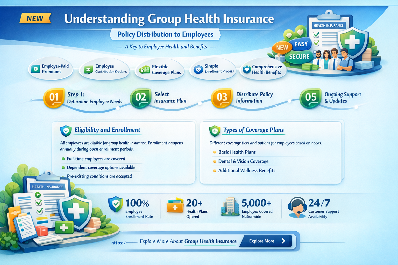 does each employee receive a policy in group health insurance