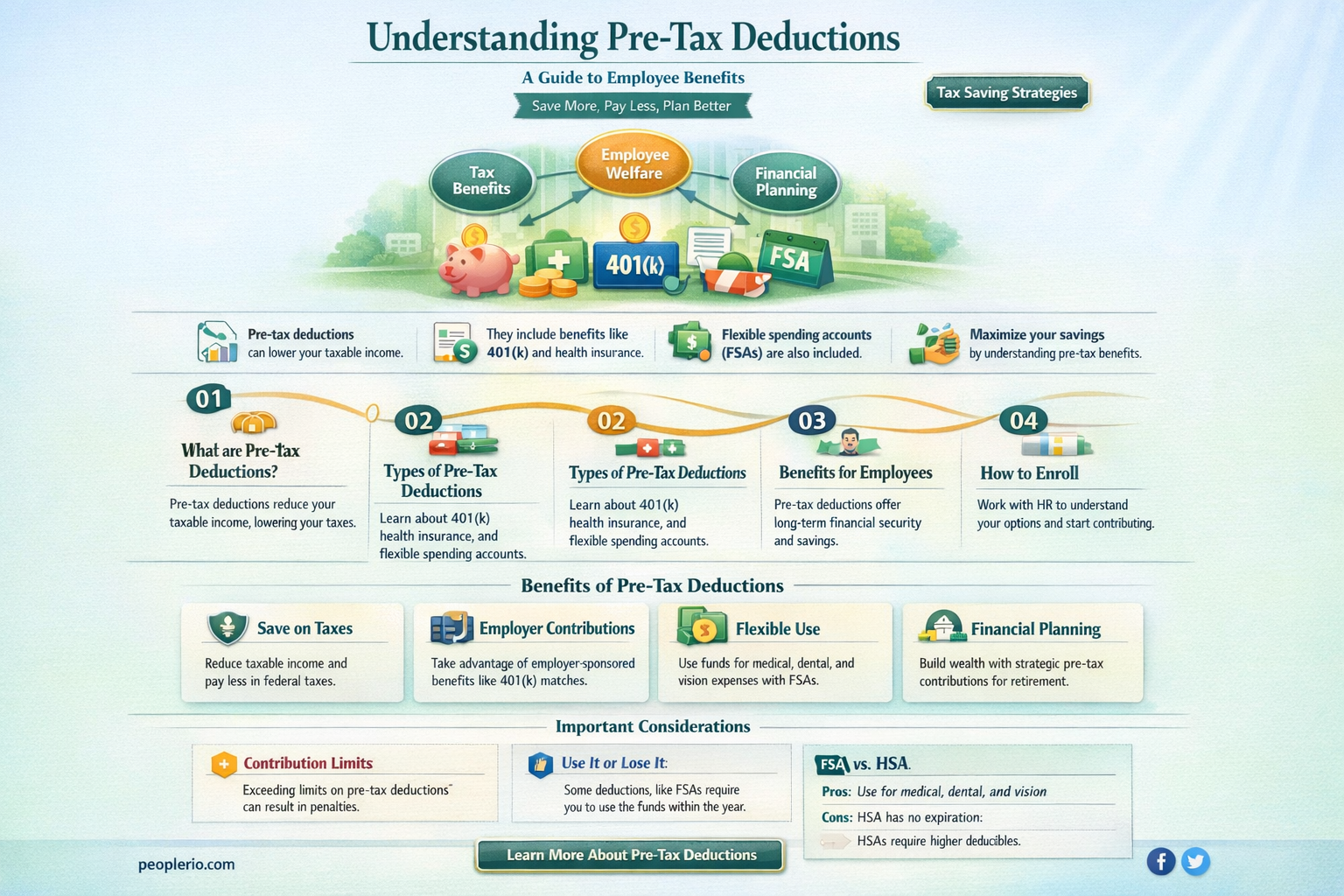 are employee benefits deducted before tax