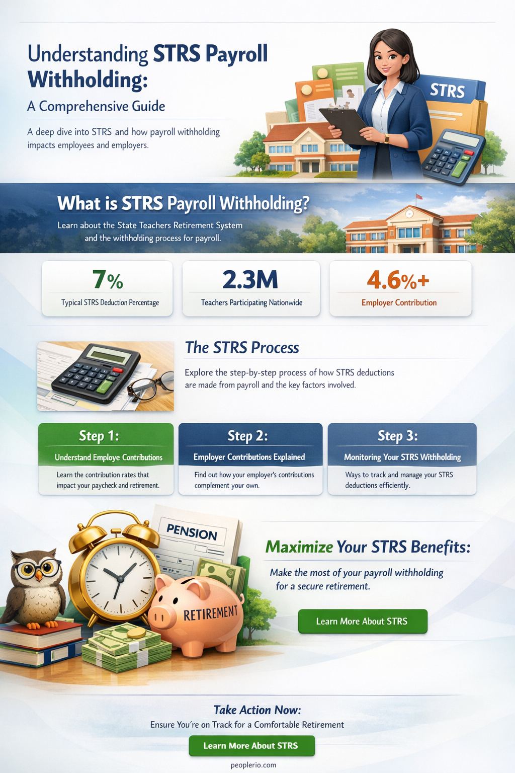 how is strs payroll withholding calculated