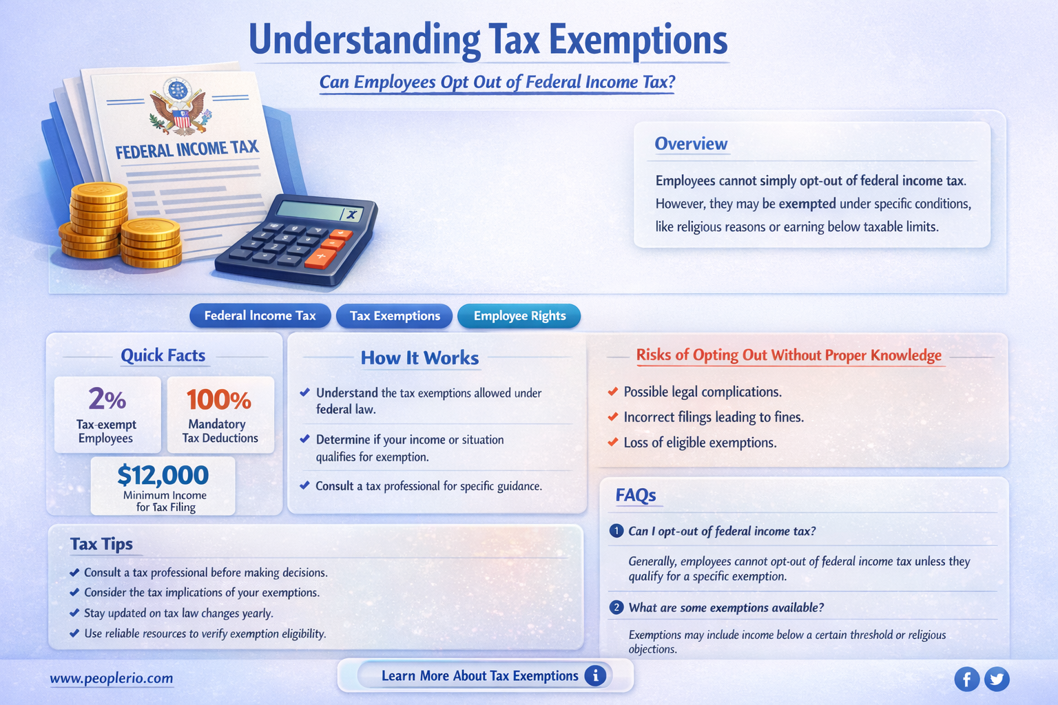 can an employee not pay federal income tax