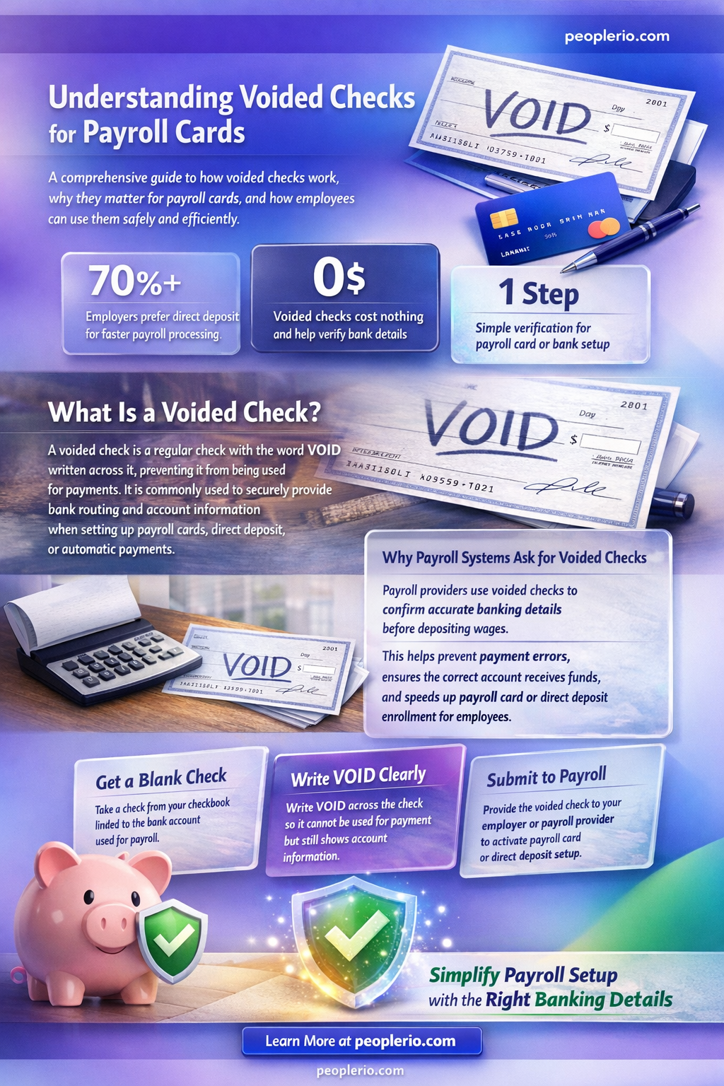 can you get a voided check for a payroll card